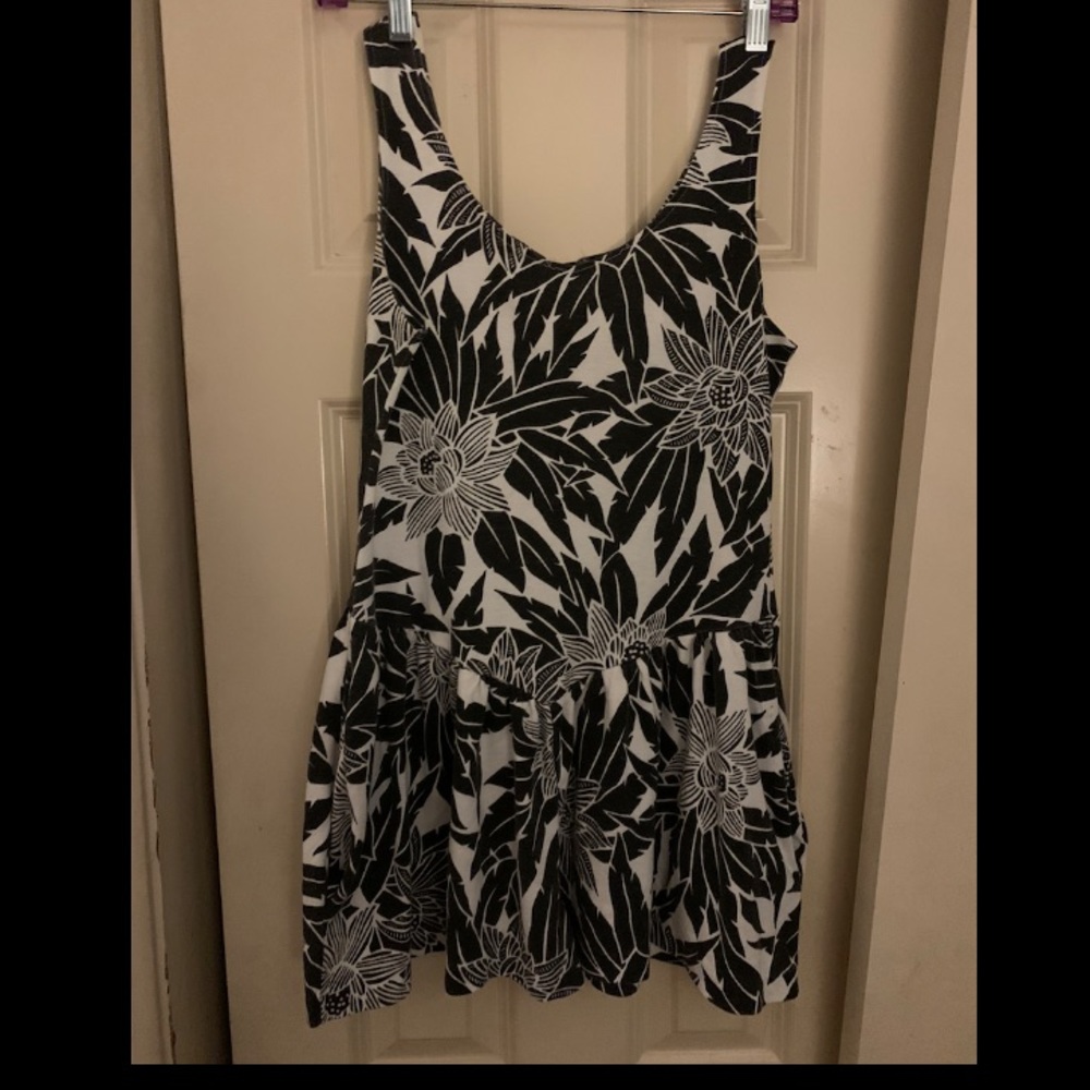 black and white cotton romper